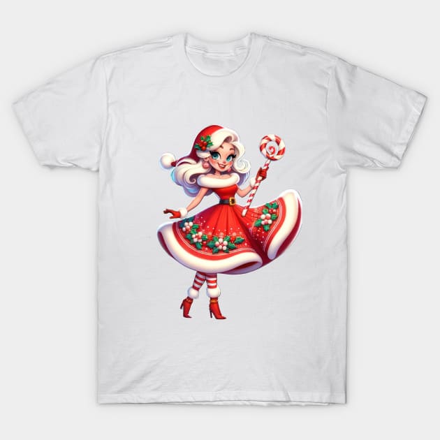 Lady Claus T-Shirt by TooplesArt